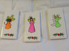 Ornaments NEON Angels Ceramic Tile Christmas Set of 3  Orange Pink Green Angels - JAMsCraftCloset