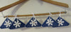 Ornaments Christmas  Snowflakes Blue Ceramic Tiles   Set of 5 - JAMsCraftCloset