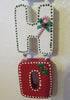 Wall Decor Ho Ho Ho Decor Christmas Wooden Hand Painted  Red, Green, White Candy Cane Accents - JAMsCraftCloset