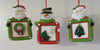 Christmas Ornaments Santa Snowman Clay With Christmas Accents and Bling - JAMsCraftCloset