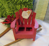 Salt and Pepper Holder Beach Adirondack Chair With White Paper Flower and Starfish Accents - JAMsCraftCloset