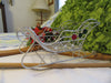 Sleigh Santa Holiday Silver Wire  With Bling - JAMsCraftCloset