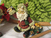 Shelf Sitters Resin Santa Figurines A Pair Vintage Holiday Candle Holders - JAMsCraftCloset