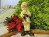 Santa Figurine Vintage Resin White Candle Holder Shelf Sitters - JAMsCraftCloset