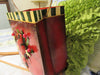 Basket Metal Vintage Holiday With Cardinal Mistletoe Accents - JAMsCraftCloset