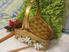 Basket Holiday Decor JOY Snowflake Gold Christmas - JAMsCraftCloset