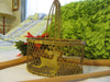 Basket Chicken Wire Reindeer Small Gold Vintage - JAMsCraftCloset