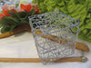 Basket Wire Ornament Silver Square Star with Bling - JAMsCraftCloset