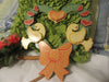 Wreath Wall or Door Vintage Wooden Handmade Hand Painted Handcrafted Hearts Doves - JAMsCraftCloset
