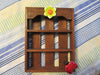 Slat Box Small Wooden With Shelves  Metal Flower and Lady Bug Accents - JAMsCraftCloset