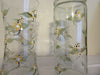 Daisy Floral Vase Hand Painted Clear Glass Yellow Choice of Two Home Decor Centerpiece Table Decor One of a Kind Unique Wedding Gift Idea JAMsCraftCloset