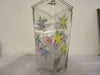 Vase Floral Tall Rectangle Hand Painted Red Blue Yellow Purple Flowers - JAMsCraftCloset