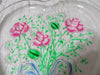 Serving Plate or Platter Heart Shaped  Hand Painted Pink Roses - JAMsCraftCloset
