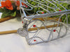 Basket Wire Heart Silver Red Bling Accents Opens to Hold Your Special Items - JAMsCraftCloset