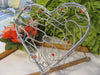 Basket Wire Heart Silver Red Bling Accents Opens to Hold Your Special Items - JAMsCraftCloset