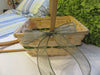 Basket Flower Girl Natural Basket Green Woven Design Wedding Accessory - JAMsCraftCloset