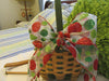 Basket Flower Girl Round Natural Green Woven Wedding Accessory Table Decor - JAMsCraftCloset