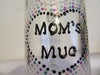 Mom Mug Hand Painted Pink, Aqua, and Purple Glitter Paint Accents - JAMsCraftCloset