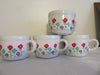 Mugs Soup Coffee Hand Painted Floral Red Blue Purple Accents - JAMsCraftCloset