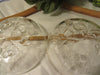 Serving Dish Small Round Clear Glass Vintage Two to Choose From One has Gold Trim on the Rim With Leaves and Acorns as Embellishments Gift - JAMsCraftCloset