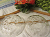 Serving Dish Small Round Clear Glass Vintage Two to Choose From One has Gold Trim on the Rim With Leaves and Acorns as Embellishments Gift - JAMsCraftCloset