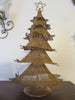 Tree Christmas Vintage Gold Mesh and Glitter Table Top - JAMsCraftCloset