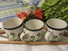 Cups Mugs Coffee Hand Painted White With Black Dot Daisies Set of 2  BUY 2 Get 1 FREE - JAMsCraftCloset