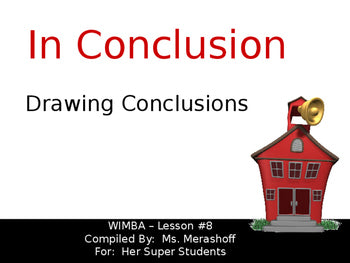 Drawing Conclusions-Complete Teacher Lesson on PowerPoint JAMsCraftCloset