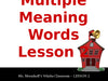 Multiple Meaning Words-Complete Teacher Lesson On PowerPoint Begins With Pretest Ends With Posttest - JAMsCraftCloset 
