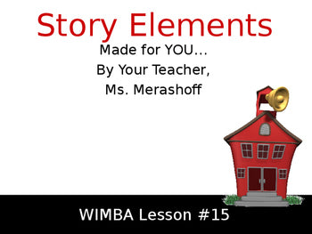 Story Elements - Complete Teacher Lesson on PowerPoint Pretest Practice Posttest JAMsCraftCloset